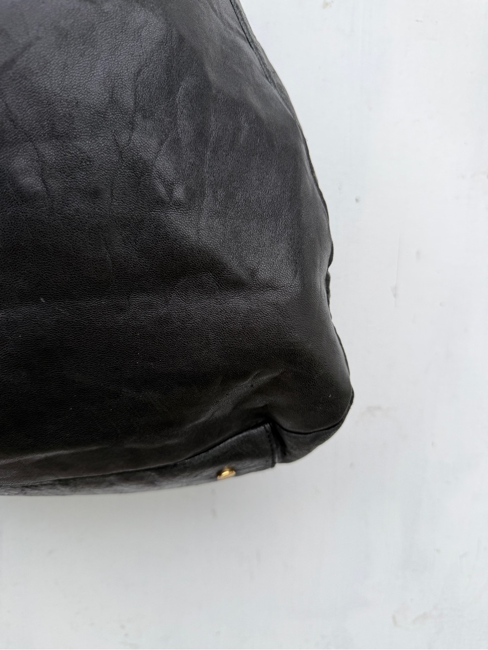 Tory Burch Black Leather Slouchy Shoulder Bag guc - Picture 7 of 10